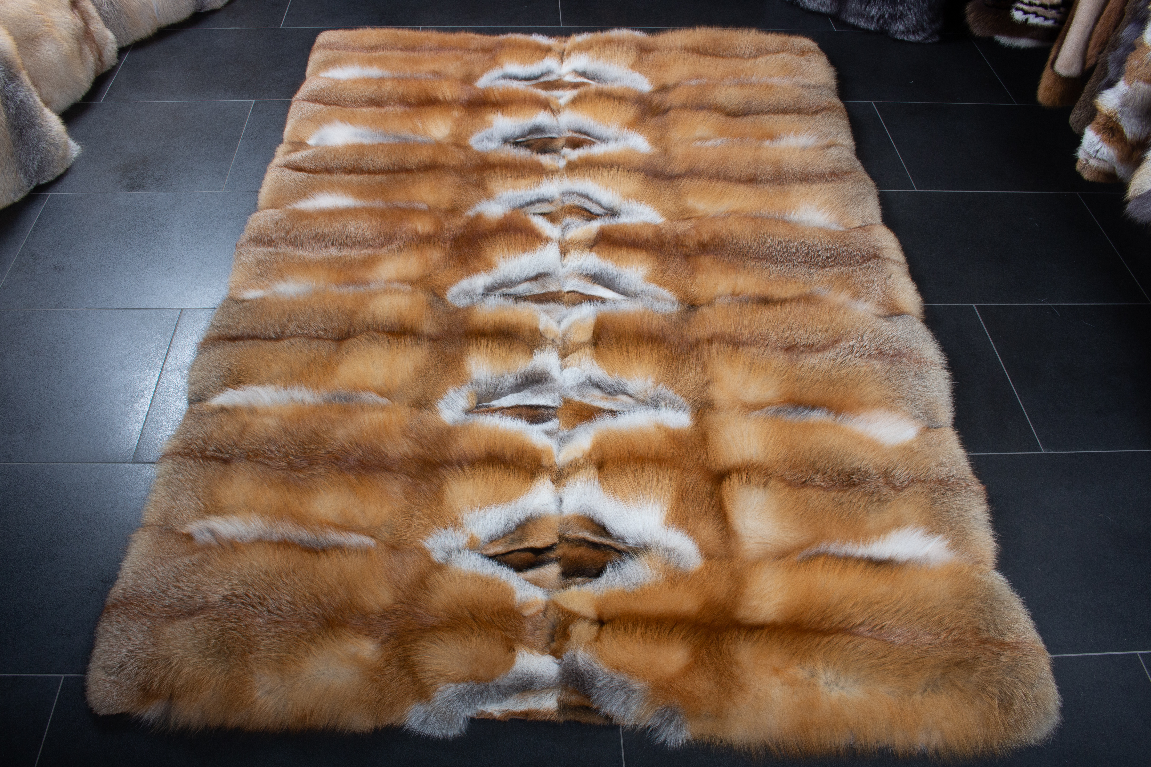 Red Fox Fur Carpet from Real Canadian Red Foxes