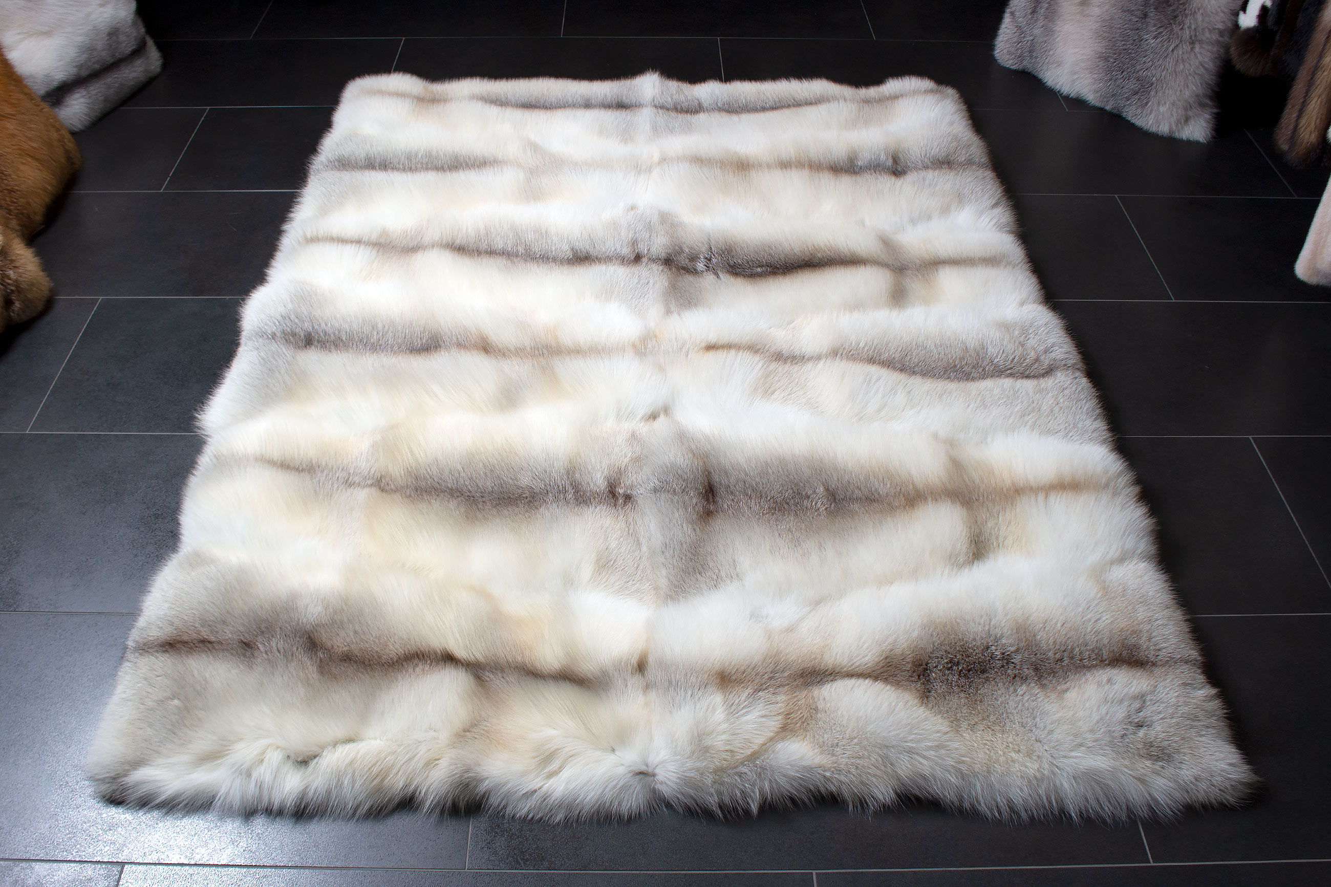 Cozy Fawnlight Fox Fur Carpet - Genuine Fur